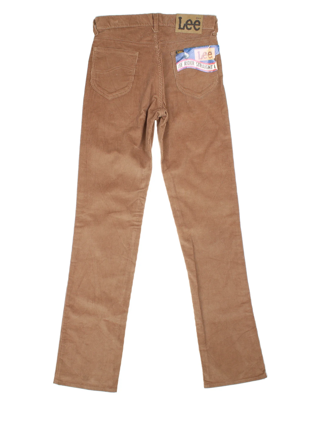 Vintage Lee Corduroy Trousers in tan colourway with multiple pockets and the logo embroidered on the back.