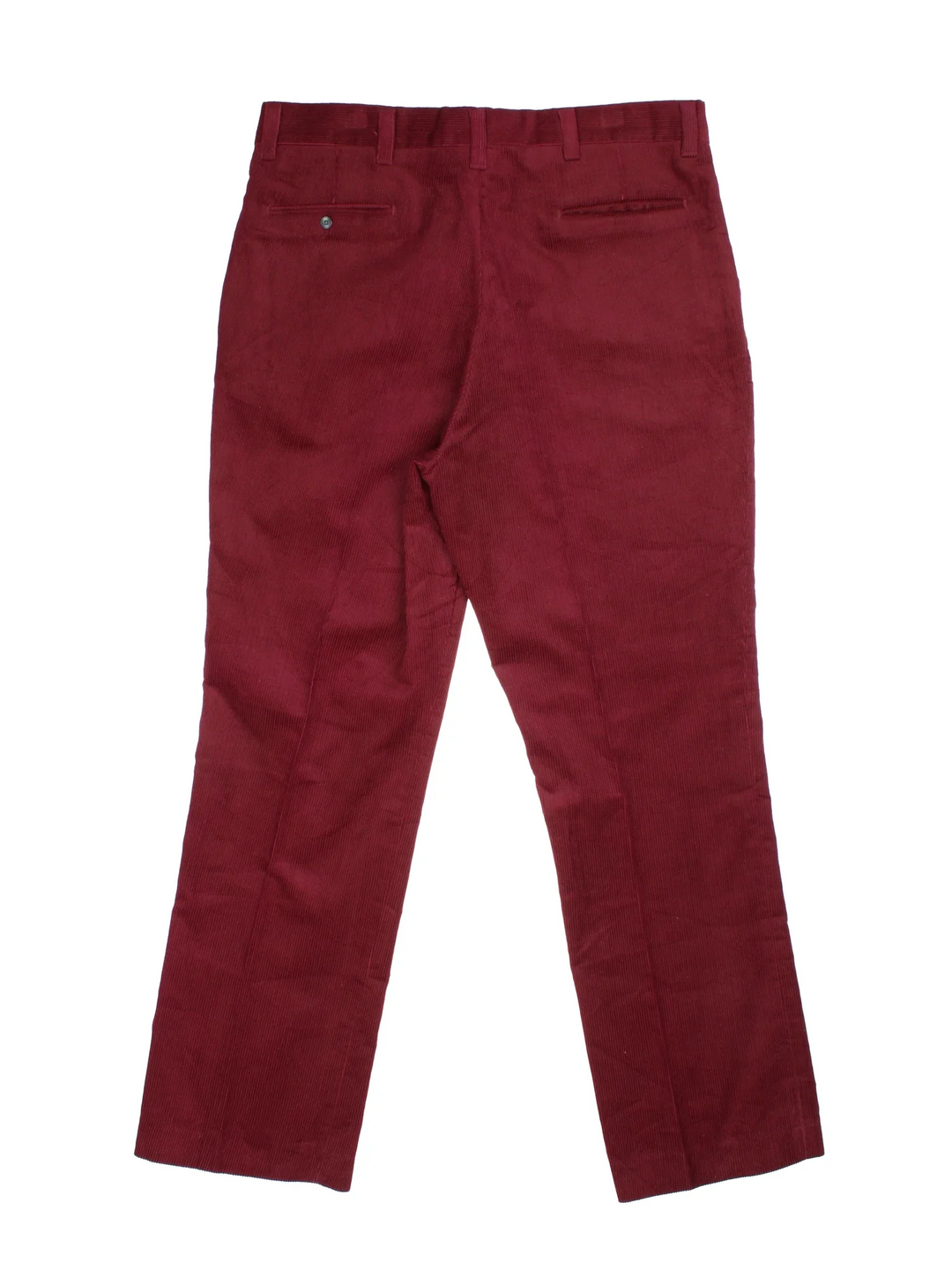 Vintage Farah Corduroy Trousers in burgundy red colourway and has multiple pockets.