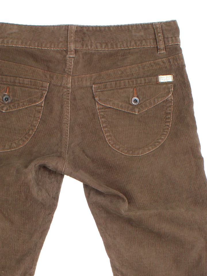 Ralph Lauren Polo Jeans Corduroy Trousers in a brown colourway with multiple pockets and the logo embroidered on the back.