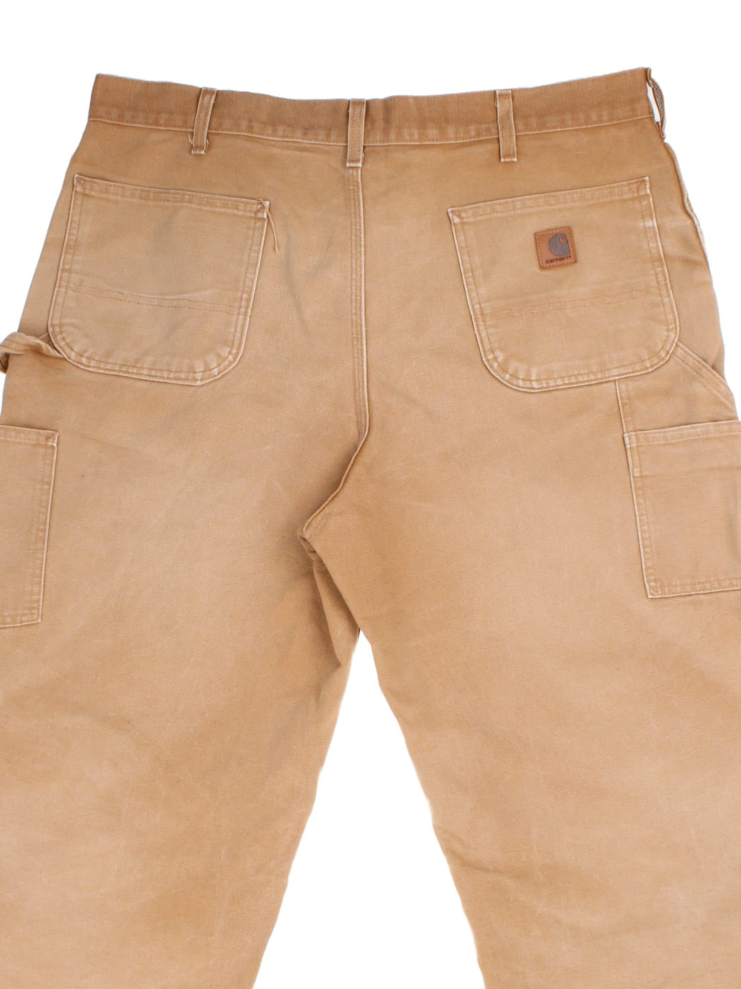 Carhartt Carpenter Jeans in a brown colourway with multiple pockets and leather logo on the back pocket.