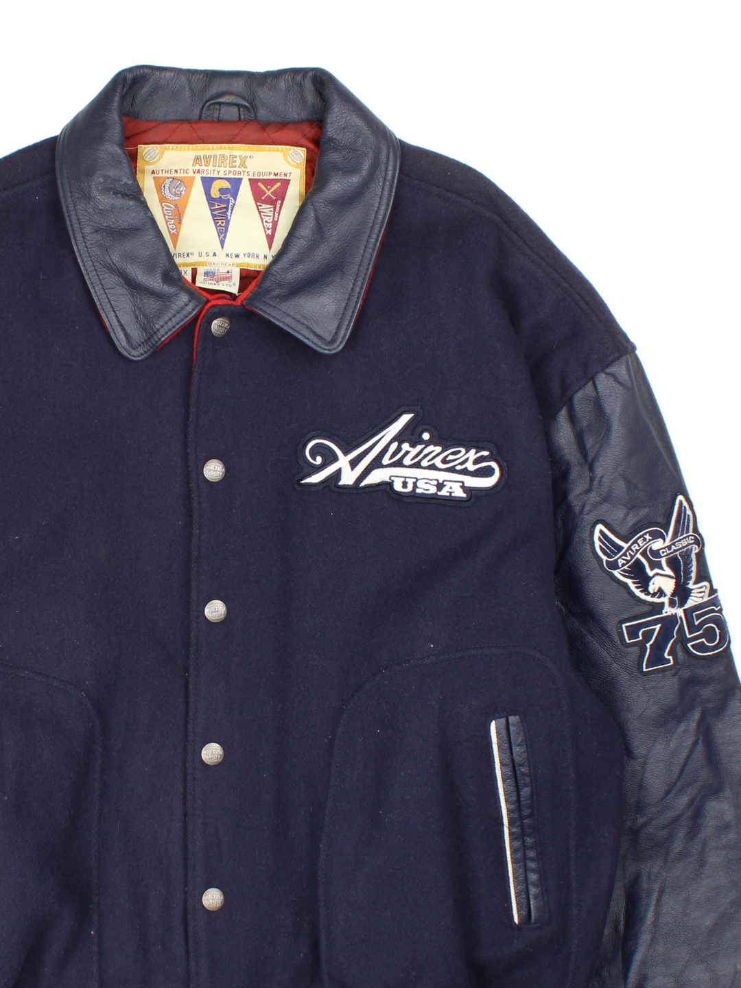 AVIREX 80's USA製 オリジナル VARSITY JACKET AVIREX Varsity Jacket Leather NORTHWEST WILD BEARS USA New
