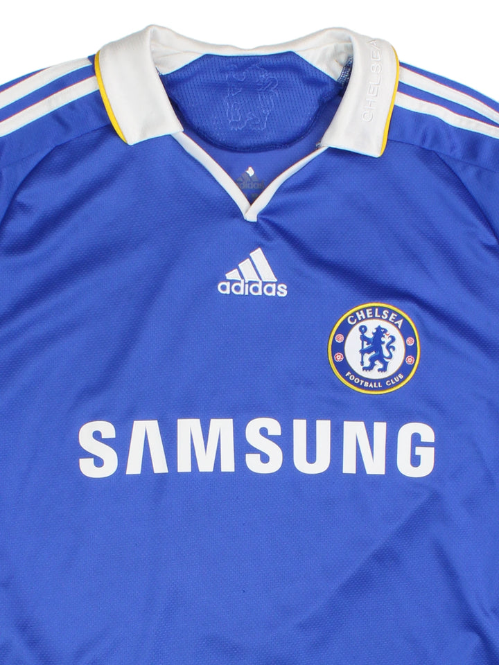 Chelsea 2008-09 Adidas, Lampard home Shirt. Features embroidered logo on the chest.