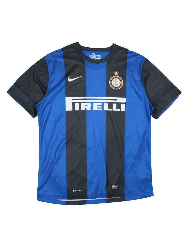 2012 Inter Milan home football shirt with embroidered badge and printed sponsor