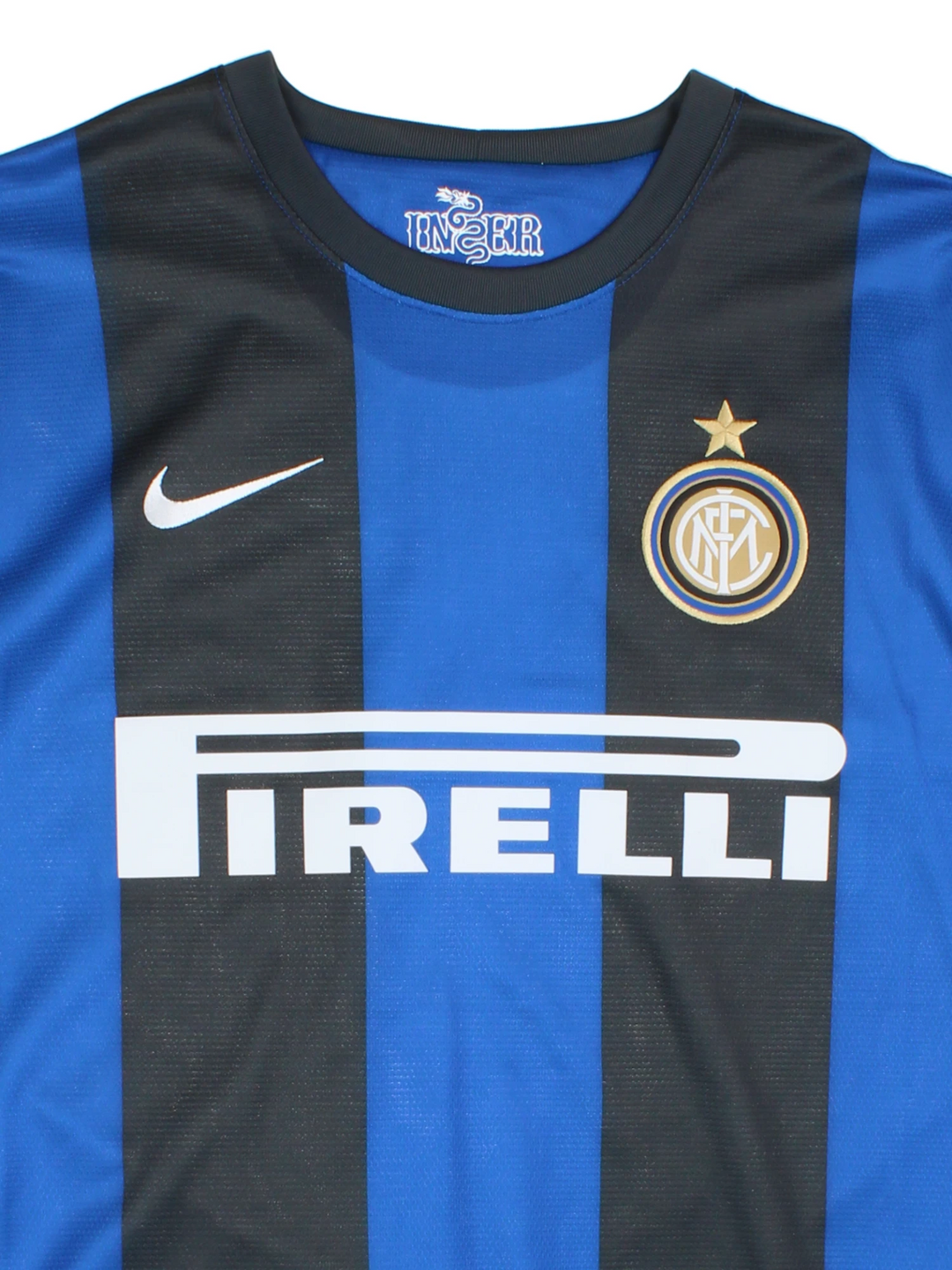 2012 Inter Milan home football shirt with embroidered badge and printed sponsor