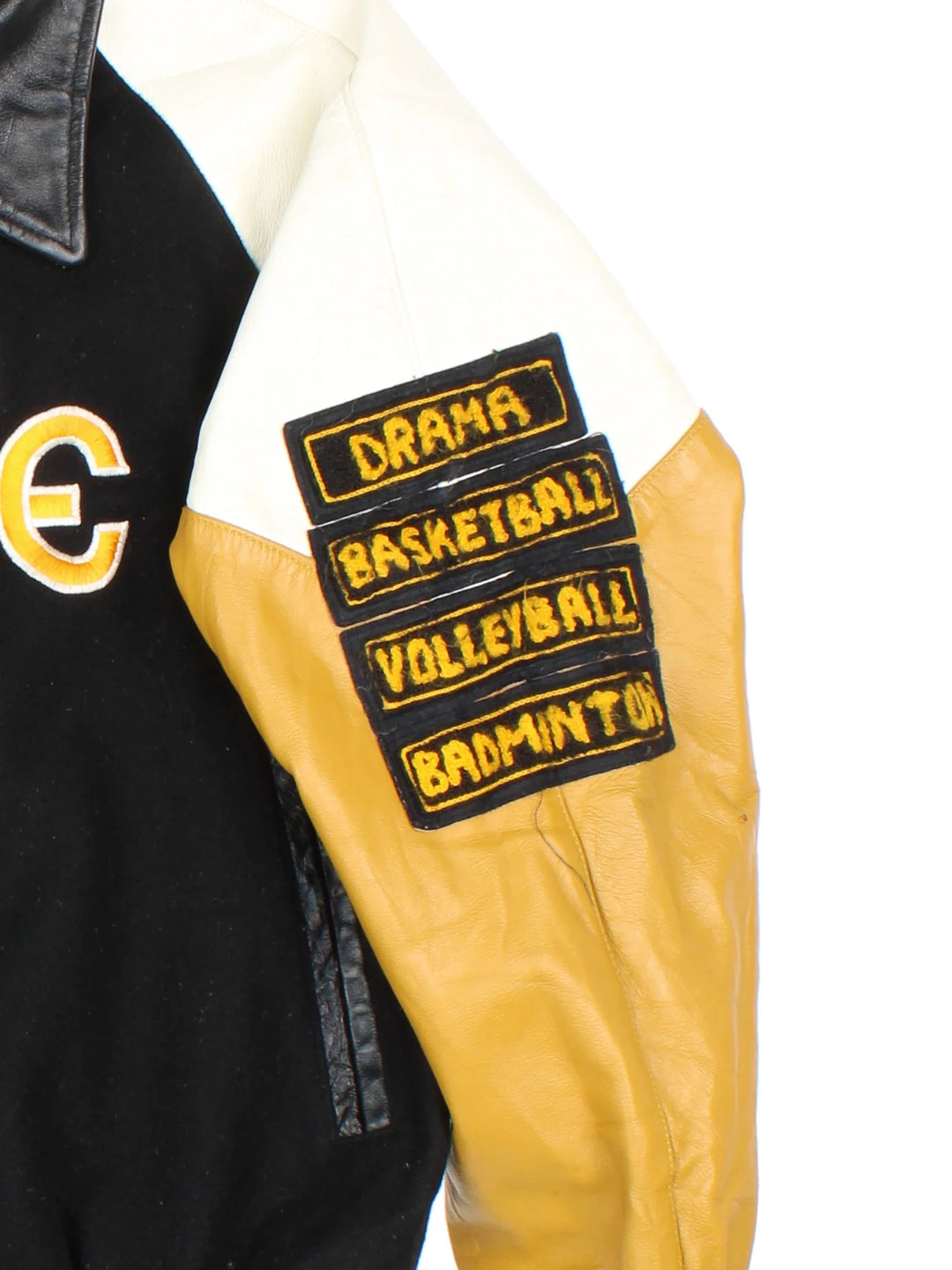 Vintage Luther College Varsity Jacket in a black colourway. Buttons up and has side pockets, quilted lining, and has the logo embroidered on the front and back with large lion graphic.