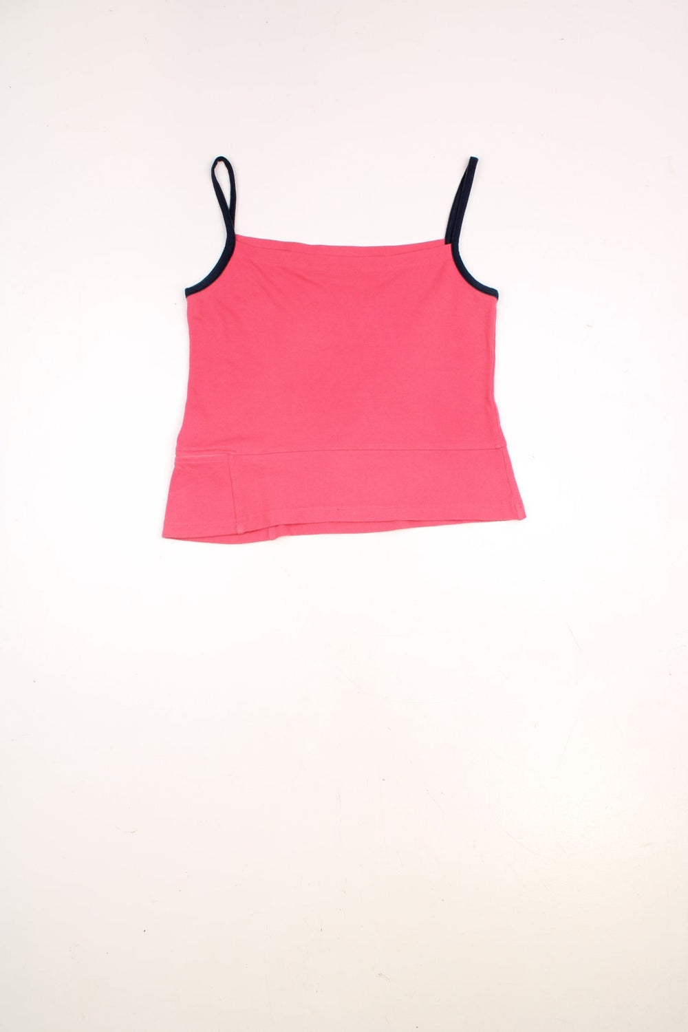 2000's hot pink Fila strappy vest top, features embroidered logo on the chest and zip up pocket near the hem