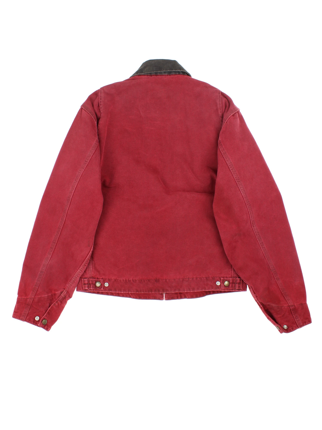 Carhartt J97 CRI Detroit Jacket an extremely rare crimson red colourway, produced for only a short time period for this is jacket is like no other, zip up with multiple pockets, blanket lining, and has the logo embroidered on the front. 