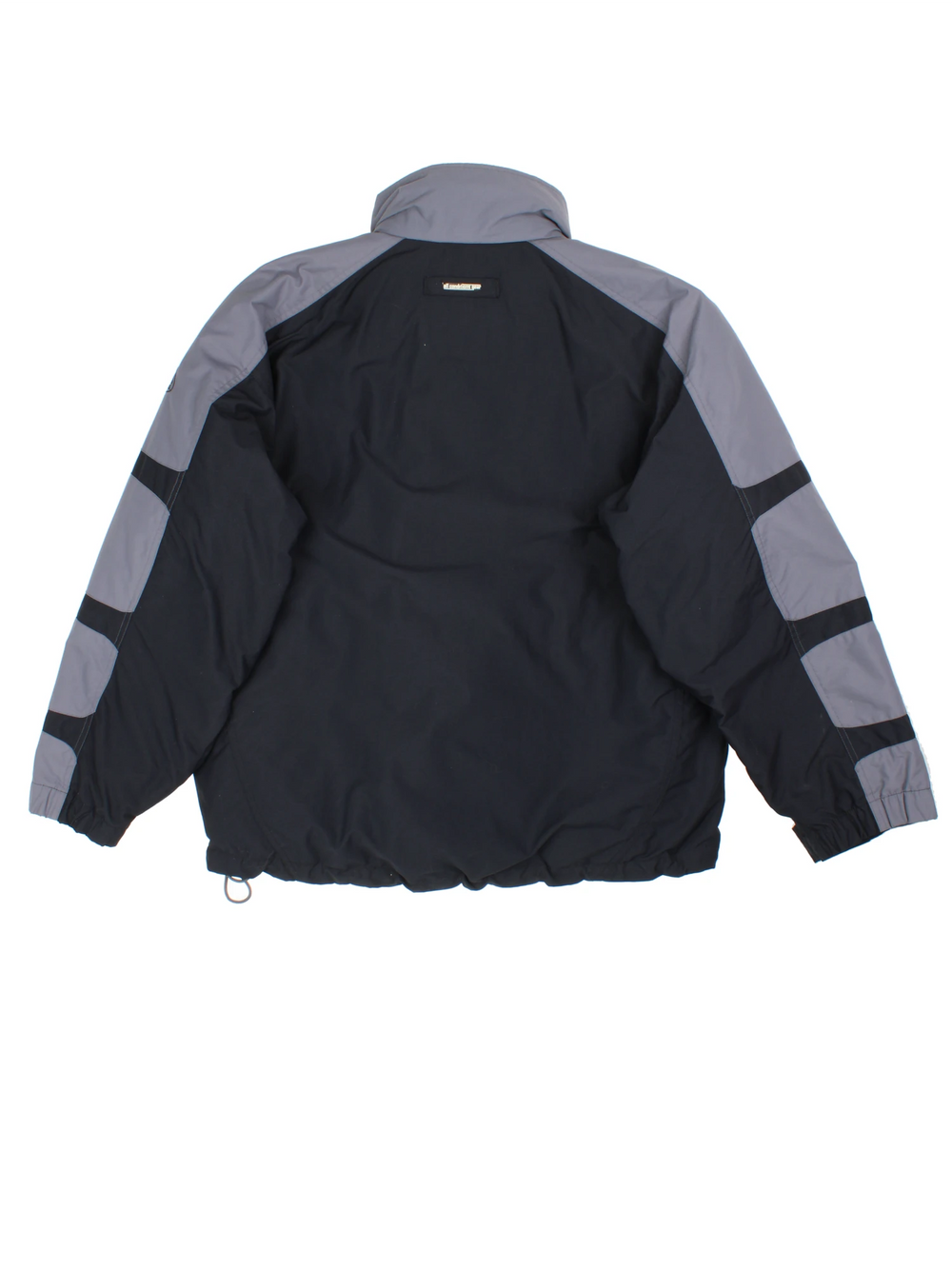 Nike ACG black and grey tech jacket. Features multiple pockets and zip in green quilted liner. 