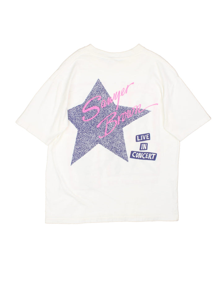 Sawyer Brown 1991 Tour Graphic White T-Shirt - VintageFolk