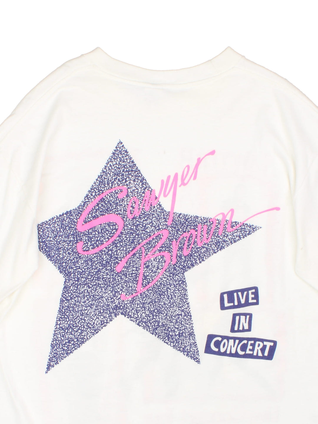 Sawyer Brown 1991 Tour Graphic White T-Shirt - VintageFolk