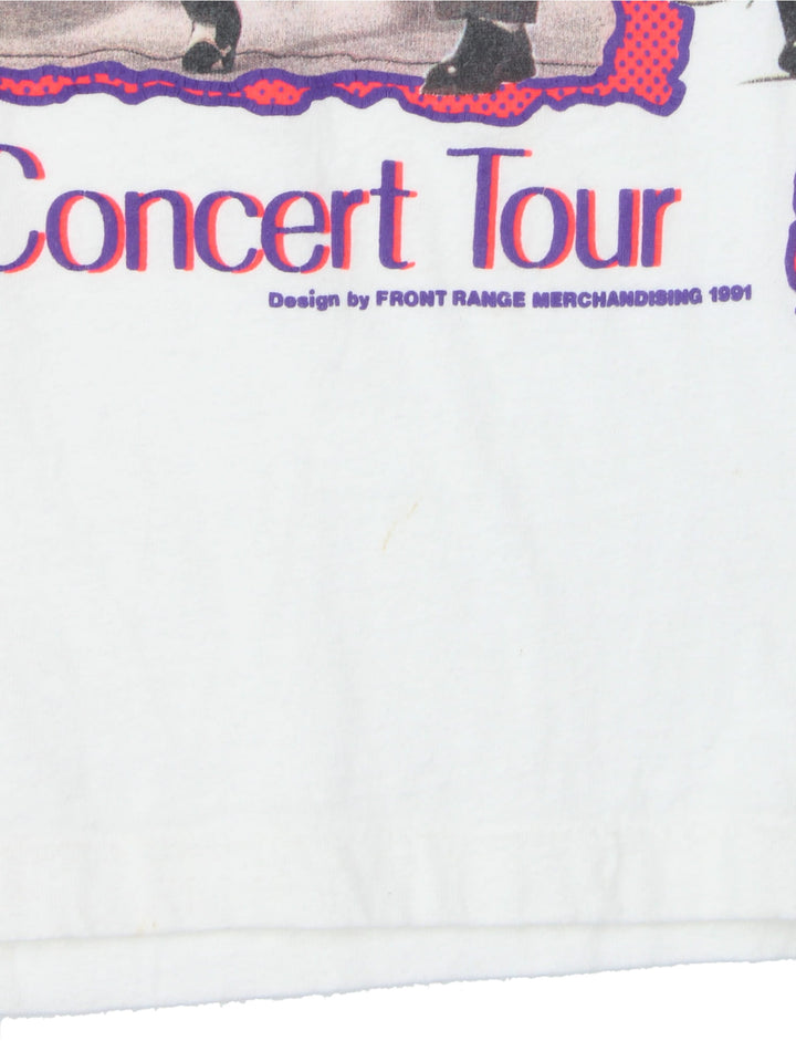 Sawyer Brown 1991 Tour Graphic White T-Shirt - VintageFolk