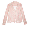 Y2K Sheer Stripe Shirt (Size S)