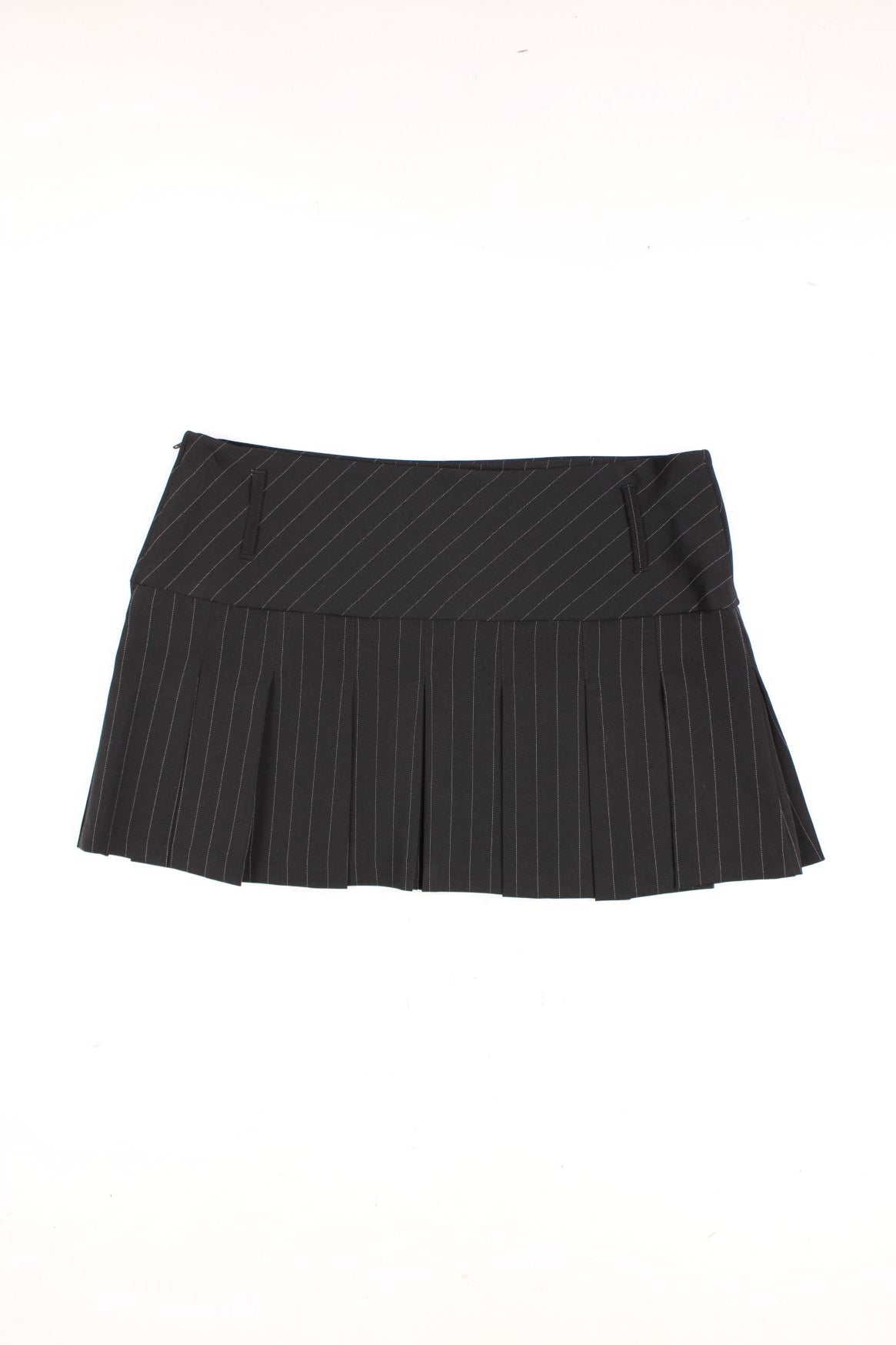 AMISU Vintage Y2K Mini Skirt Low Rise Waist Pleats Plaid
