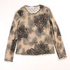 Y2K Patterned Mesh Top