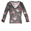 Y2K Floral Mesh Top