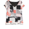 Y2K Abstract Print Top