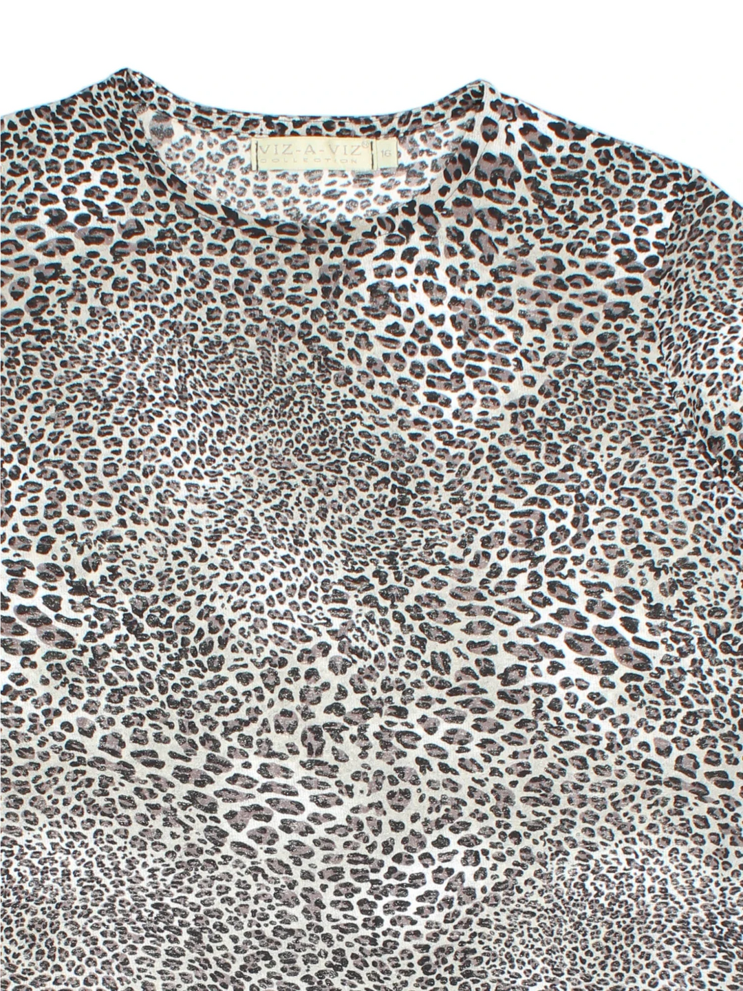 Y2K Abstract Print Top in a black/grey colourway. V neckline, frill hem and all over abstract pattern.