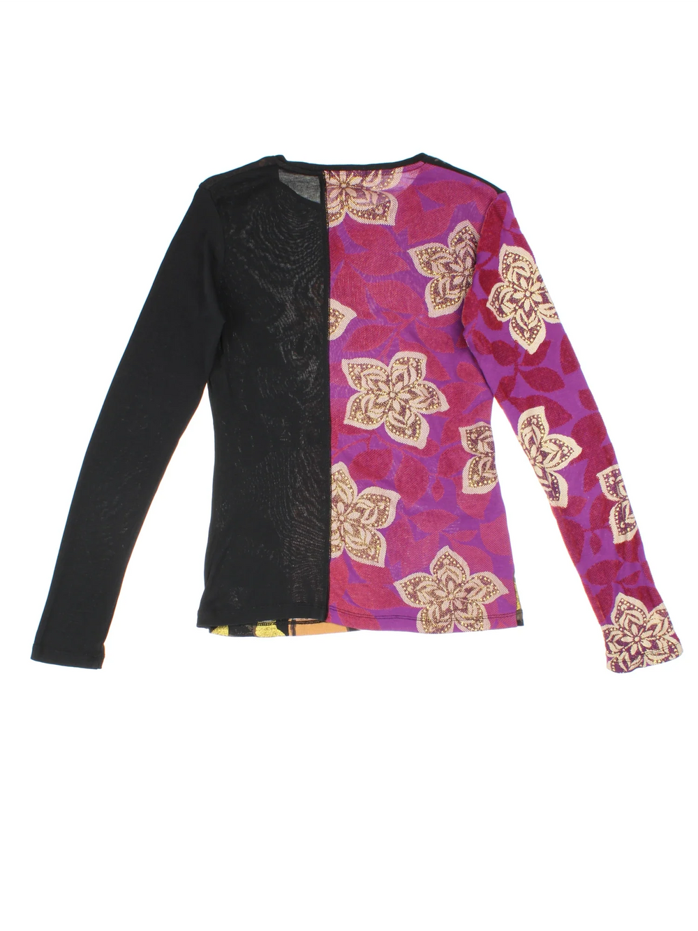 Y2K Custo Barcelona Top in a black/pink colourway, round neck with all over print.