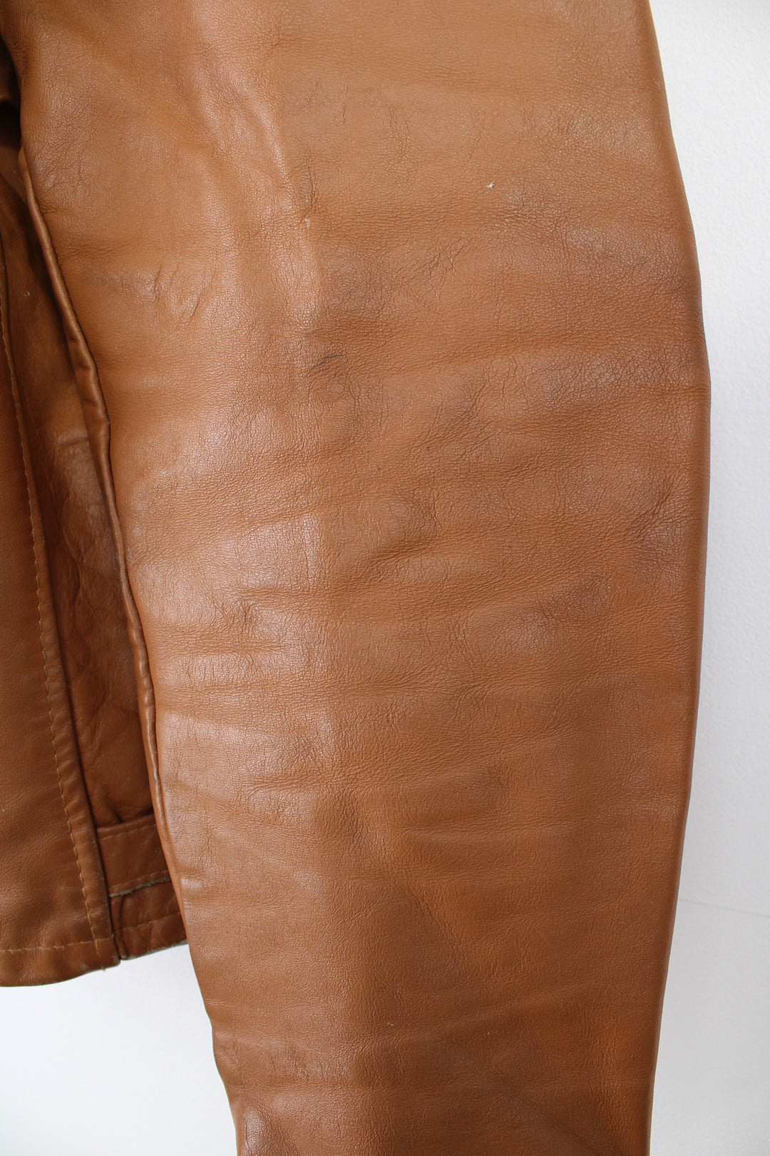 1970s Cycle Rider Leather Motorcycle Jacket Removable Liner Tan Rare Vintage