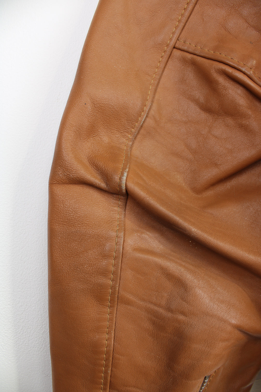 1970s Cycle Rider Leather Motorcycle Jacket Removable Liner Tan Rare Vintage