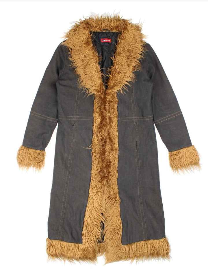 Y2K Denim Afghan Coat (Size M)