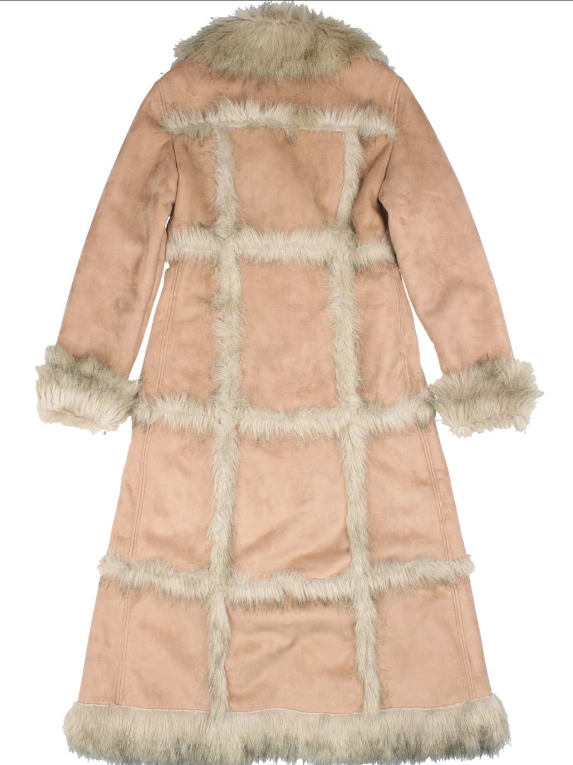 Y2K Hooch Faux Shearling Afghan Coat (Size XS)