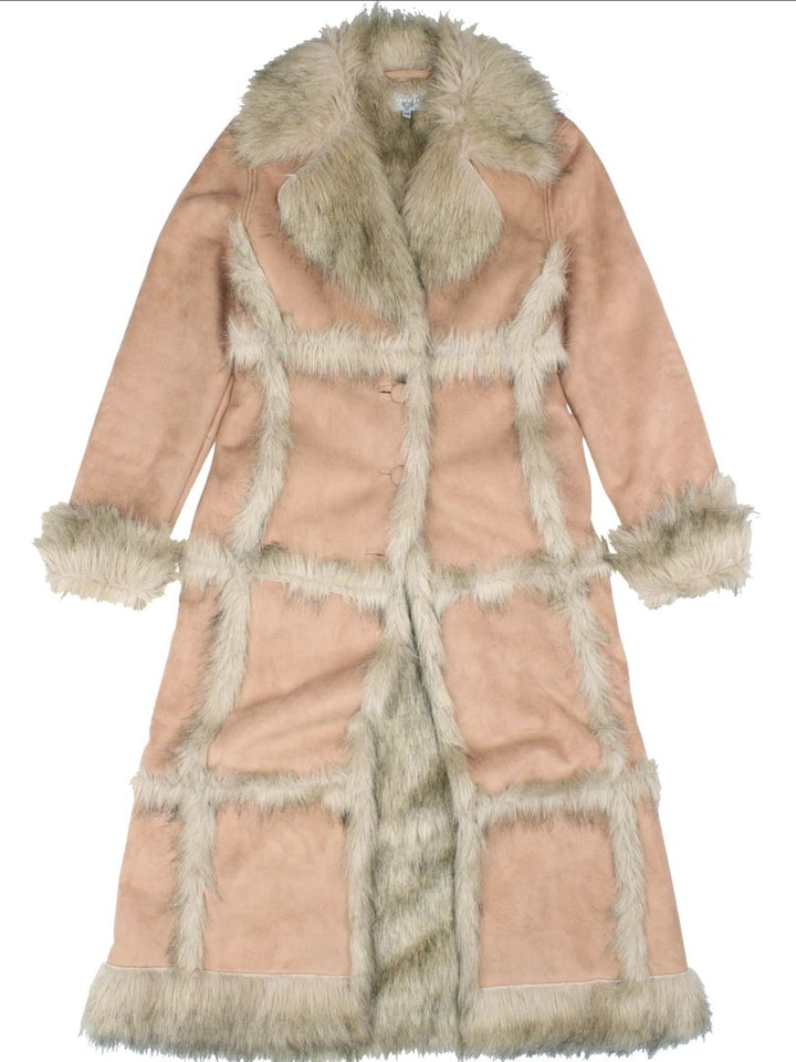 Y2K Hooch Faux Shearling Afghan Coat (Size XS)