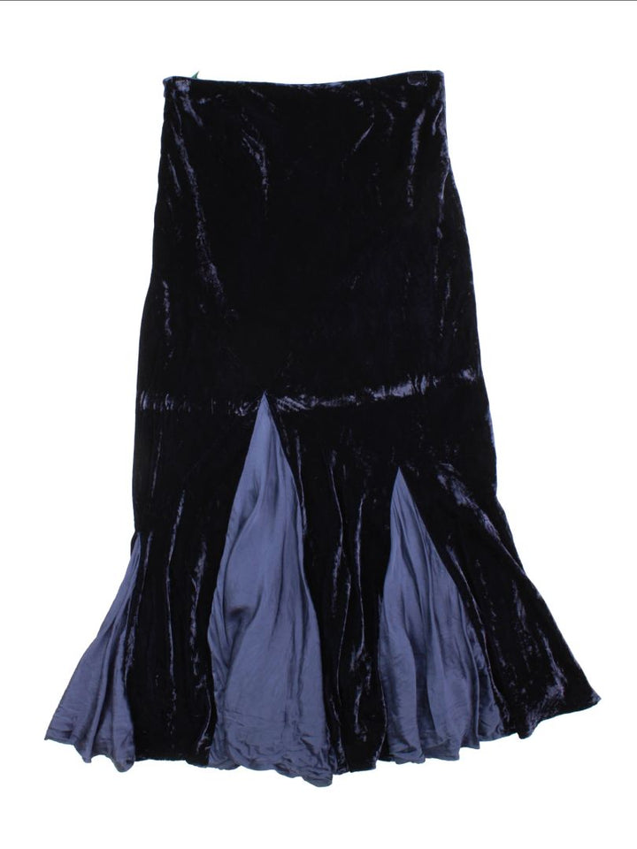 Vintage Velvet Midi Skirt (Size L)