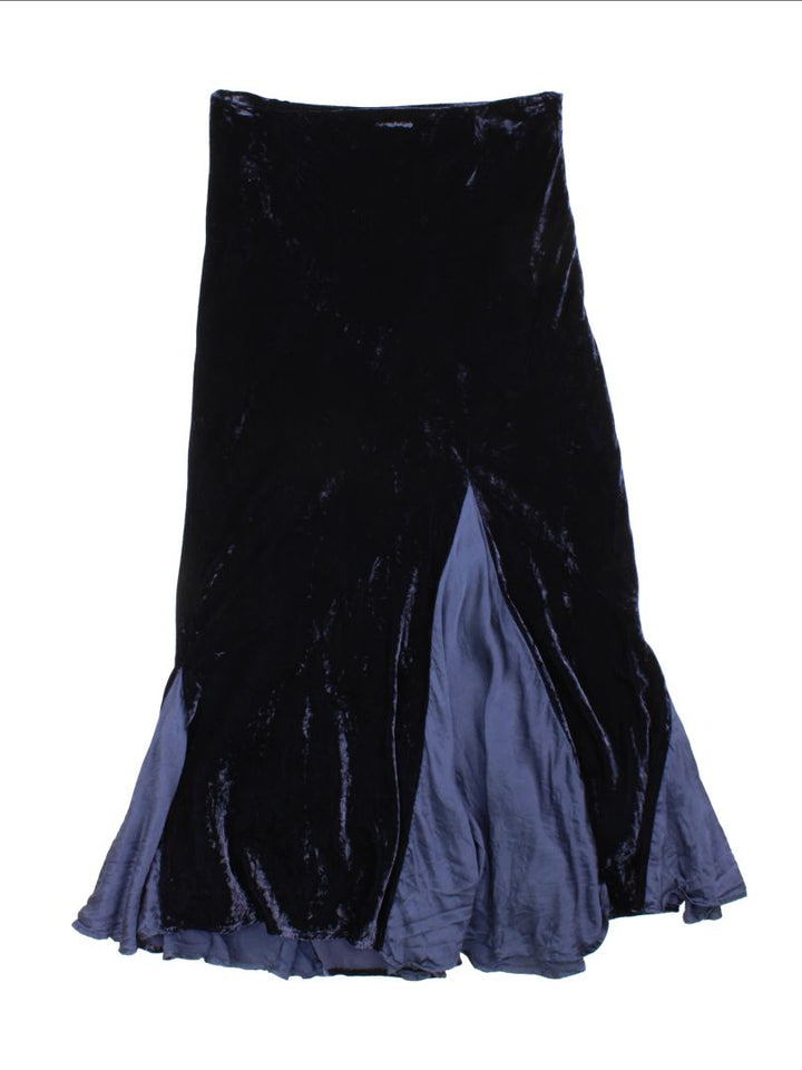 Vintage Velvet Midi Skirt (Size L)