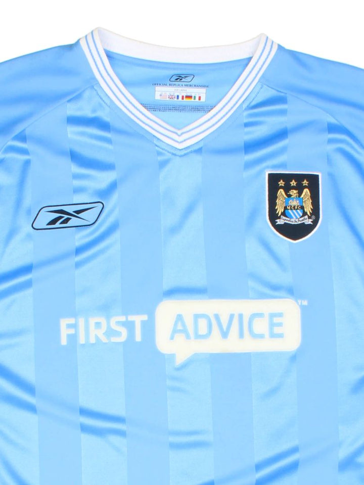 Manchester City 2003-04 Reebok Home Football Shirt (Size M)