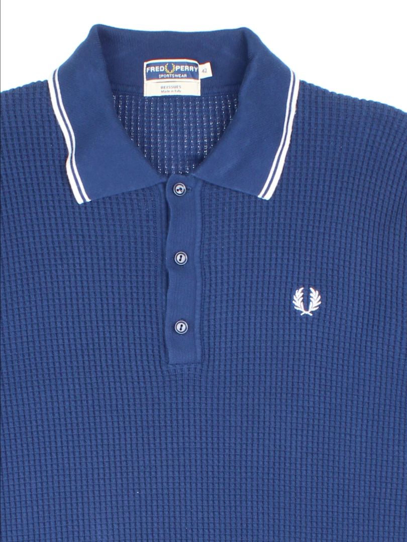 Fred Perry Waffle Knit Polo Shirt (Size XS)