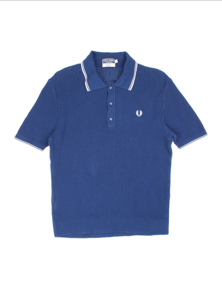 Fred Perry Waffle Knit Polo Shirt (Size XS)