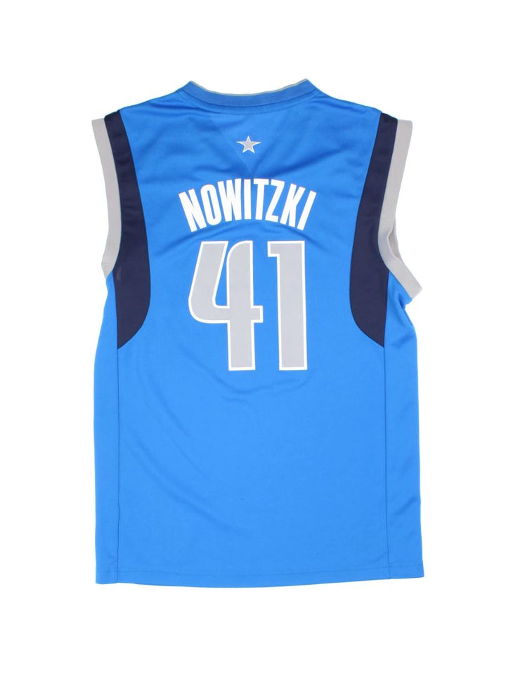 Dallas Mavericks Nowitzki #41 Adidas NBA Basketball Jersey (Size S)