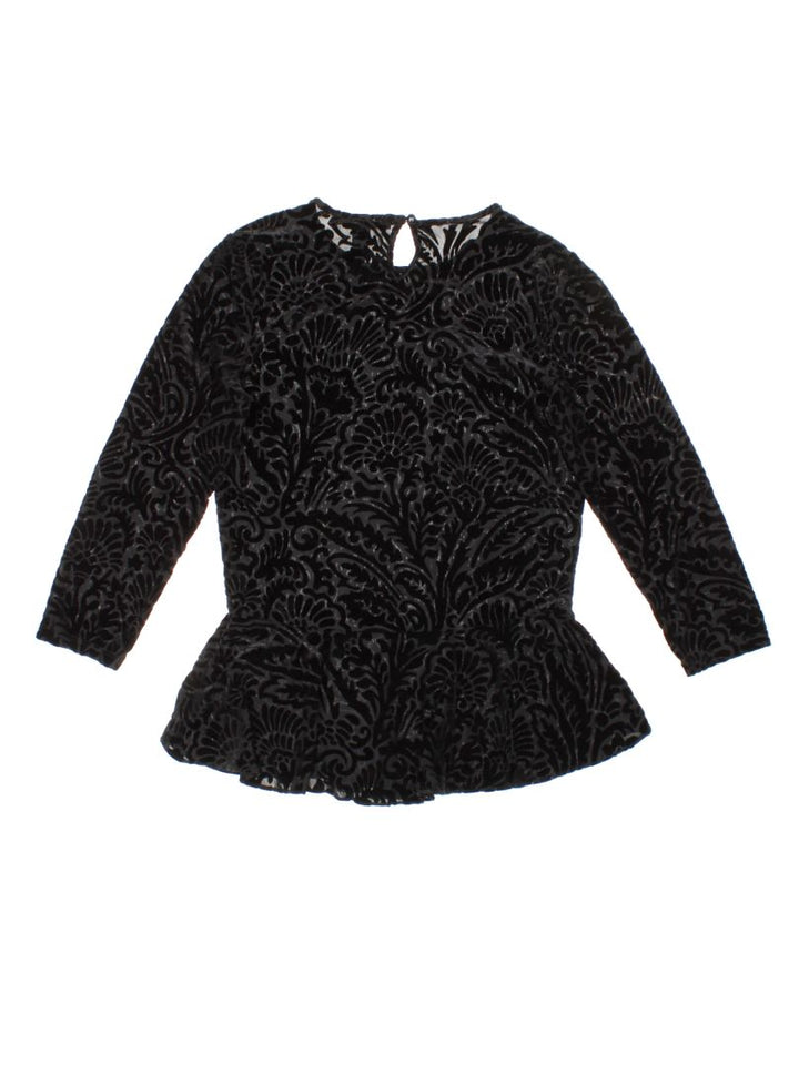 Ralph Lauren Velvet Peplum Blouse (Size XS)