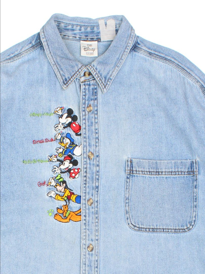 Vintage Disney Characters Denim Shirt (Size XL)