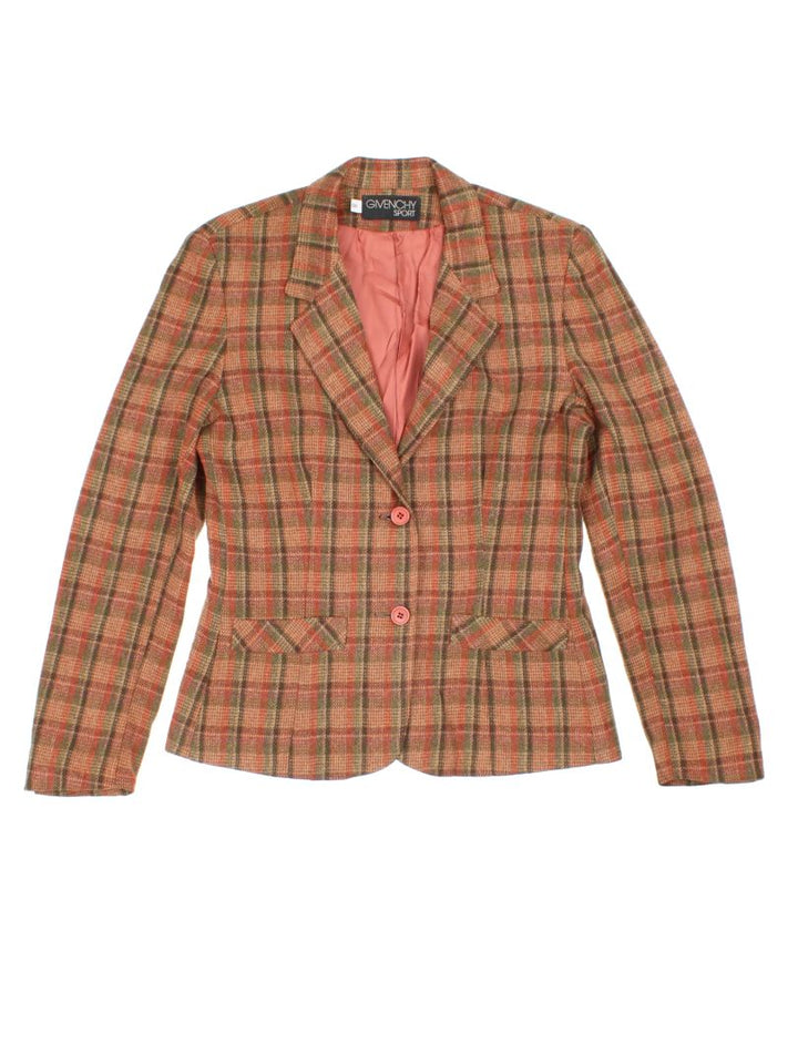 Vintage Givenchy Sport Wool Checked Blazer (Size S)