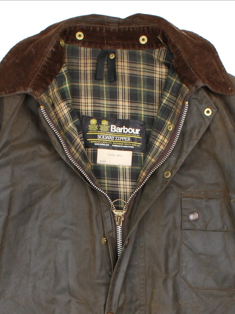 Barbour Solway Zipper Wax Jacket (Size XXL)