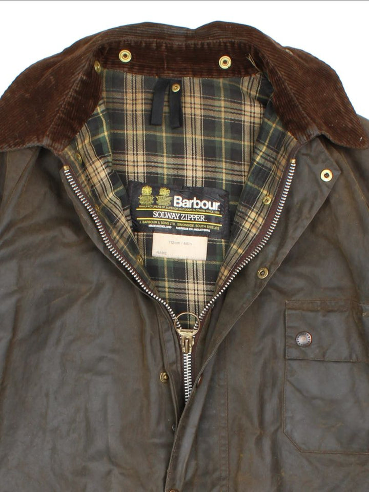 Barbour Solway Zipper Wax Jacket (Size XXL)
