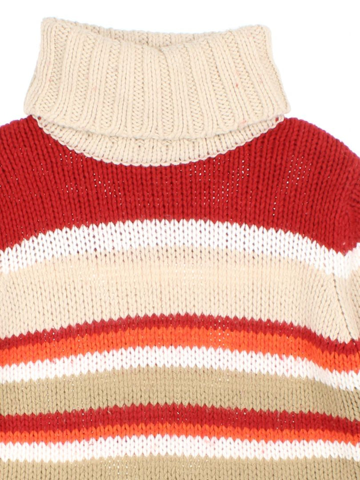 Y2K Blue Motion Stripe Jumper (Size XS)