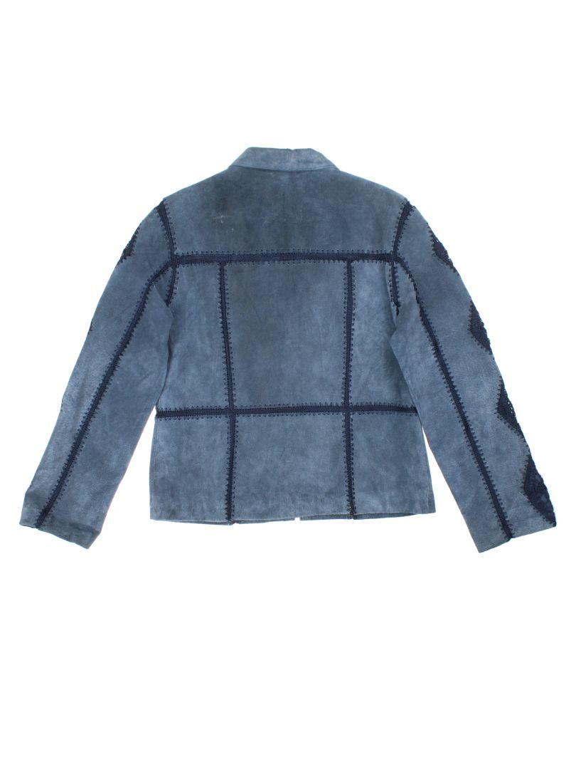 Y2K Crochet Suede Jacket (Size M)