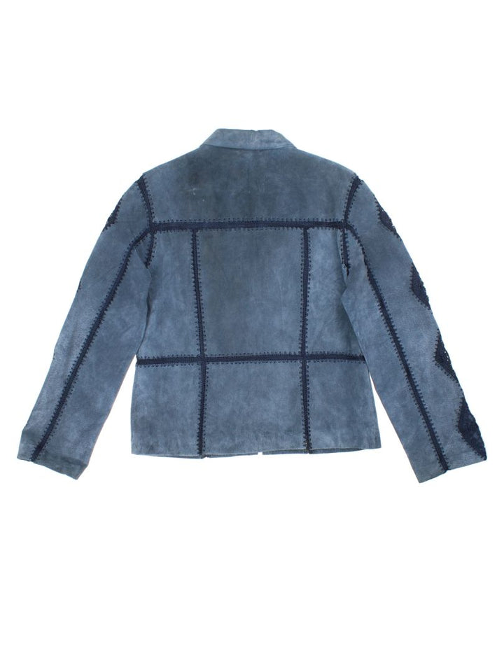 Y2K Crochet Suede Jacket (Size M)