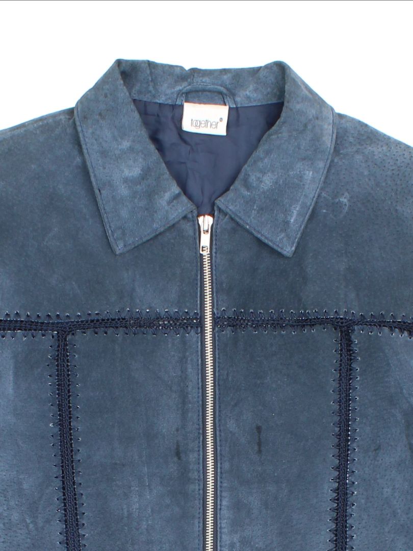 Y2K Crochet Suede Jacket (Size M)