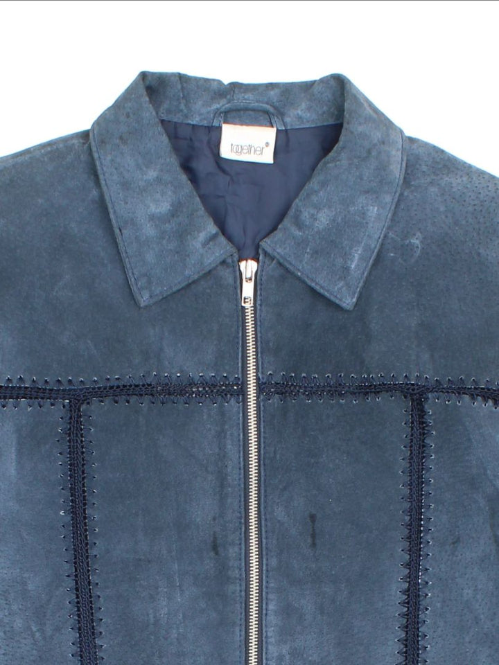 Y2K Crochet Suede Jacket (Size M)