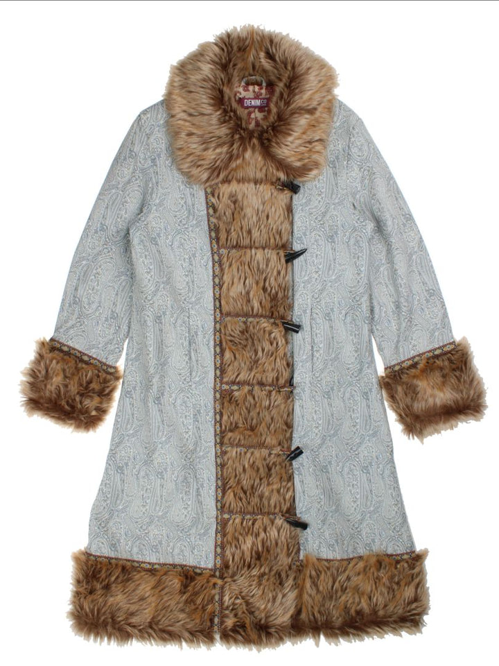 Y2K Paisley Afghan Coat (Size M)