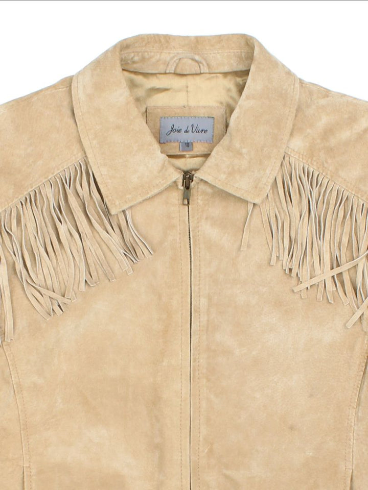Vintage Western Suede Fringe Jacket (Size L)