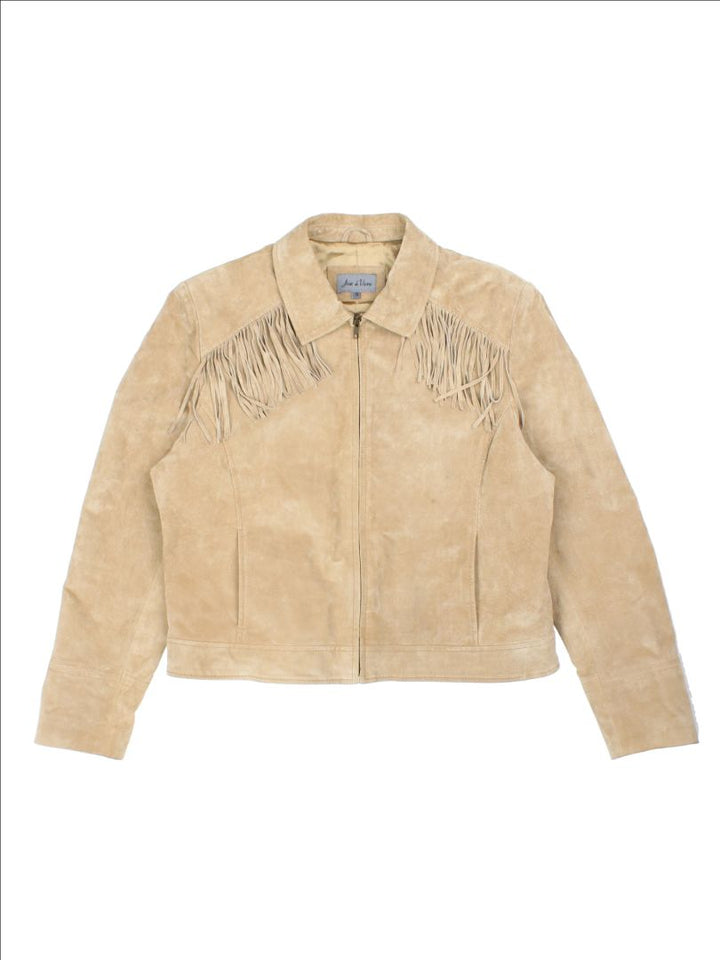 Vintage Western Suede Fringe Jacket (Size L)