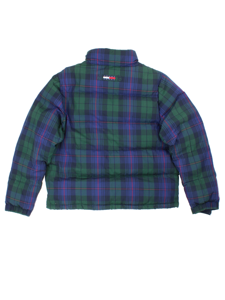 Tommy Hilfiger Tartan Plaid Puffer Coat (S)