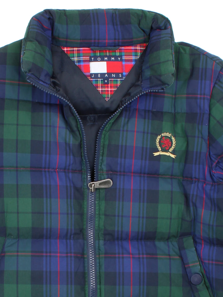 Tommy Hilfiger Tartan Plaid Puffer Coat (S)