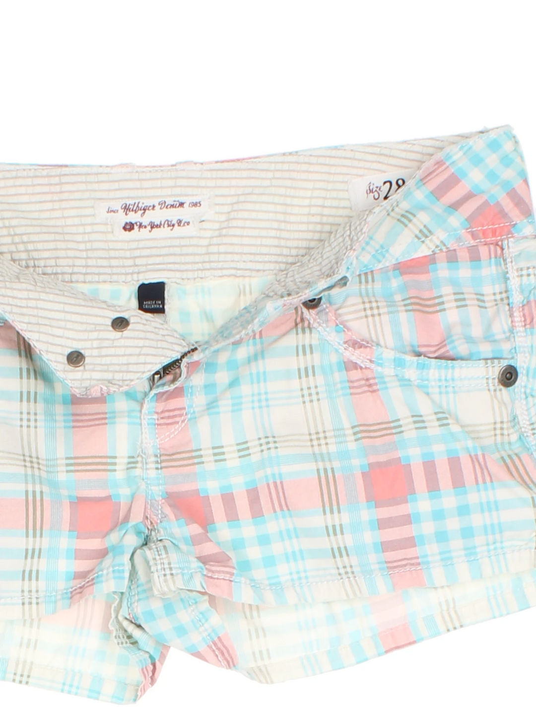 Tommy Hilfiger Checked Micro Shorts (Size L)