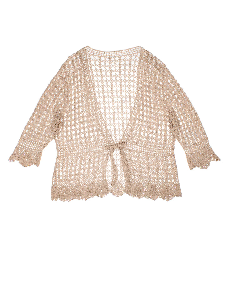 Y2K Crochet Cardigan (Size L)
